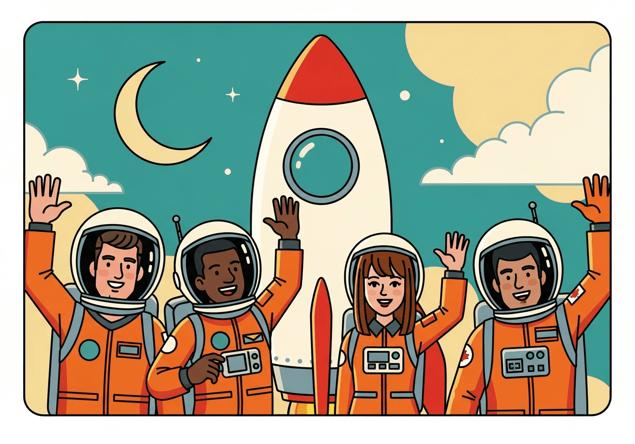 אַרְטֶמִיס 2 — אַרְבָּעָה אַסְטְרוֹנָאוּטִים בַּדֶּרֶךְ לַיָּרֵחַ!