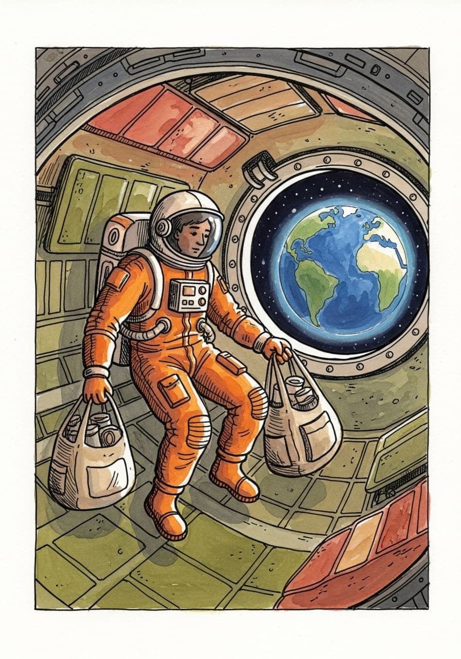 יוֹם 9 — הַיּוֹם הָאַחֲרוֹן בַּחָלָל