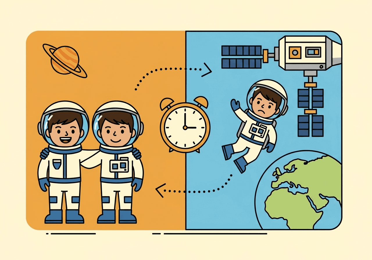 הַאִם הַזְּמָן עוֹבֵר אַחֶרֶת בַּחָלָל?